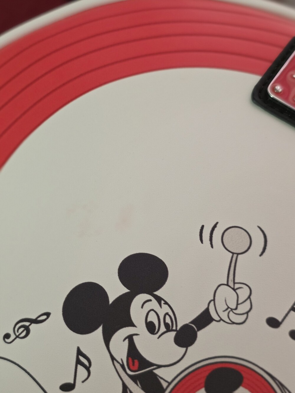 NWT Loungefly Disney Red Mickey Mouse Mouseketeers Round Crossbody Bag - Picture 4 of 8